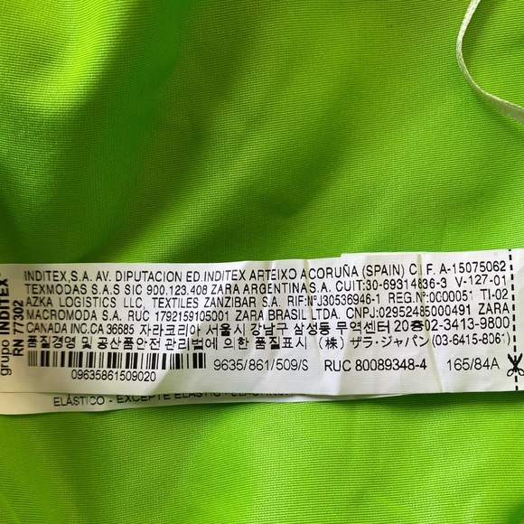 NWT Zara Limited Edition Neon Green Voluminous Top, Size S - Picture 15 of 15